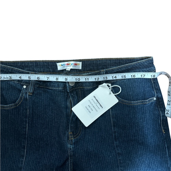NWT Freckled Poppy Risen Mid Rise Dark Wash Wide Leg Jeans 15/32 - Picture 5 of 6